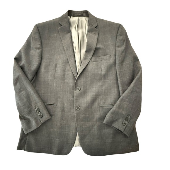 Michael Kors Other - Michael Kors Suit Jacket Mens 44S Grey Glen Plaid Wool Two Button Blazer